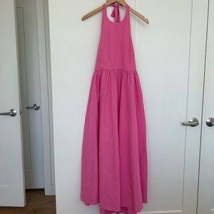 Pink Zara Halter Midi Dress Size Small